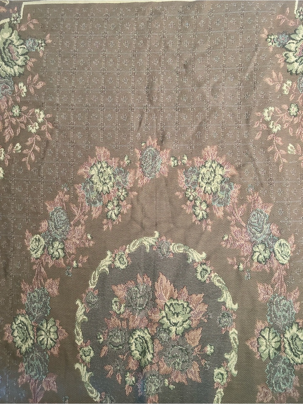 Vintage French Style RUG Throw Roses Floral 100% Cotton Cottagecore Reversible - Picture 4 of 6